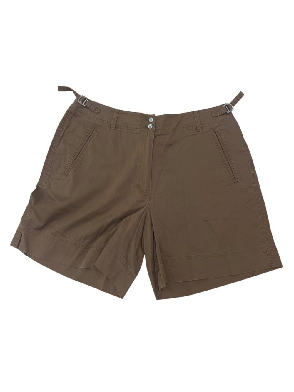 Vintage Tommy Bahama Stretch Chino Shorts Women's‎ Size 8 Cotton Brown Pockets